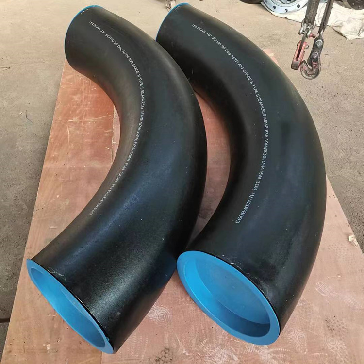 LR ASTM Carbon Steel 90 Degree Elbow A234 WPB Sch40 Black A234